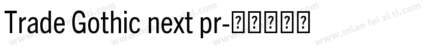 Trade Gothic next pr字体转换